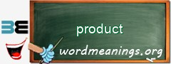 WordMeaning blackboard for product